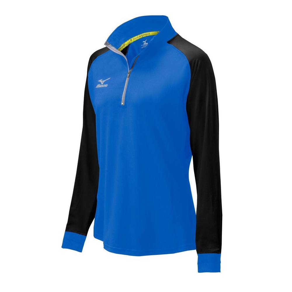 Chaqueta Mizuno Elite 9 Prime 1/2 Zip Mujer Azul Real/Negras Outlet WQLE-07198